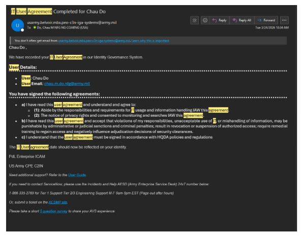 IT user agreement screengrab